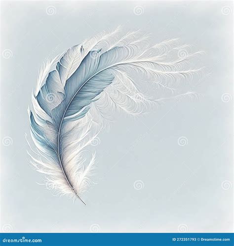 Sky Blue/white Feather